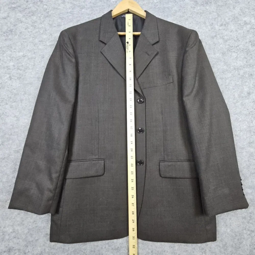 Jones New York Men's Blazer Brown Size S43 (44) Wool Cashmere‎ Blend 3 Button
